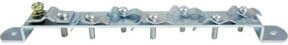 unex Erdungsschiene ERD6N 6-fach für 6 HF-Kabel in Silber - Bild 1