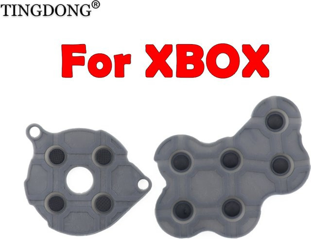 TingDong Leitfähige Gummi-Tastenpads in Grau für Xbox-Controller der ersten Generation, 1/2/5 Set Ersatz-Reparaturteile - Bild 1