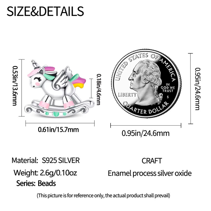 Charms Original Charms, 925 Sterlingsilber vergoldet, Pferdeperlen, Damen - Bild 1