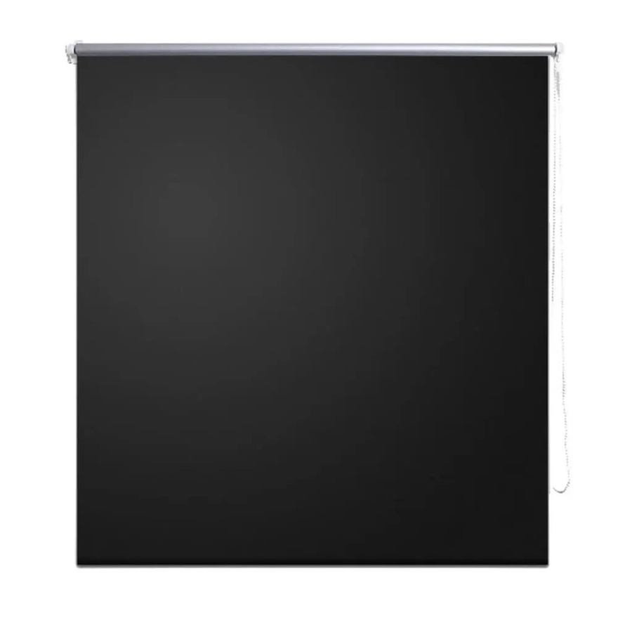 vidaXL Verdunkelungsrollo aus Polyester in Schwarz und Silber, thermoisolierend, B/H: 80 x 230 cm - Bild 2