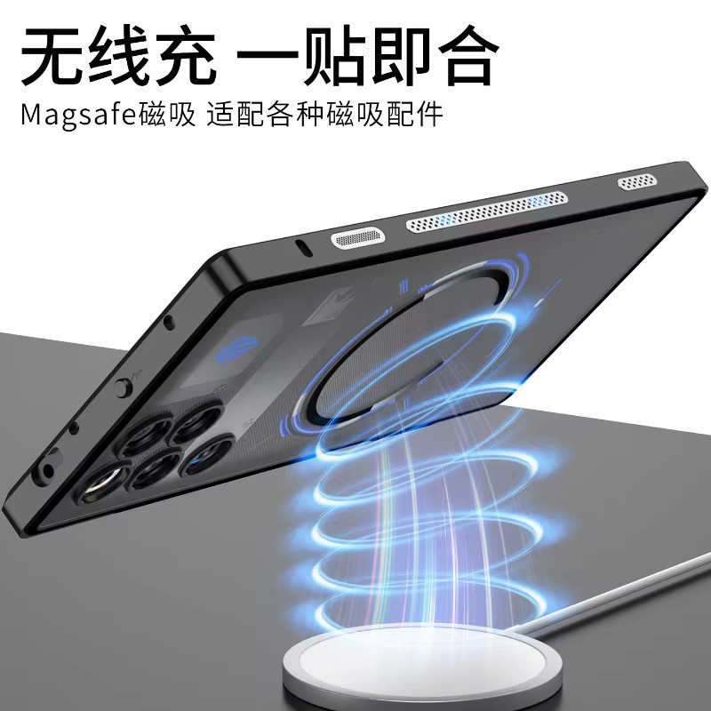ZTE nubia RedMagic 11S Pro Plus und Red Magic 11 Pro Hülle mit MagSafe, magnetisch, transparent, Aluminiumlegierung zur Wärmeableitung - Bild 5
