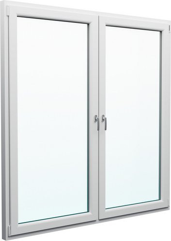 Josef Meeth Balkontür in Silber mit 3-Fach Wärmeisolierverglasung, B/H: 150 x 185 cm - Bild 1