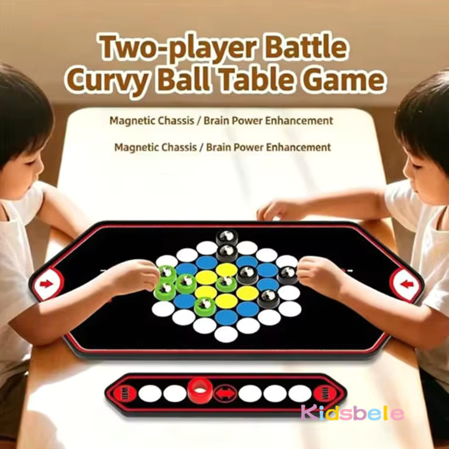 Kidsbele Magnetisches Kurvenball-Tischspiel, Strategiespiel, 2 Spieler - Bild 5