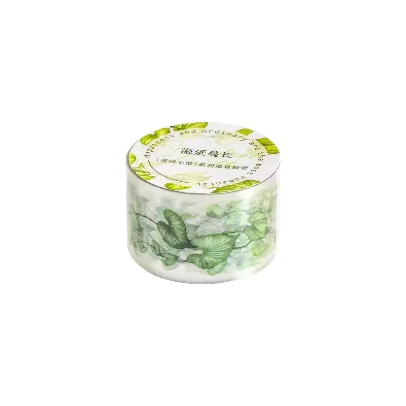 YCDBTH Washi Klebeband Gartenweg-Serie für Scrapbooking und DIY-Dekoration, Breite: 2,5 cm, Länge: 2 m - Bild 2