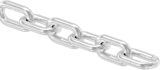 FeNau Kurzgliedrige Kette aus Edelstahl V4A in Silber, Durchmesser: 4 mm, DIN 766 - Bild 1