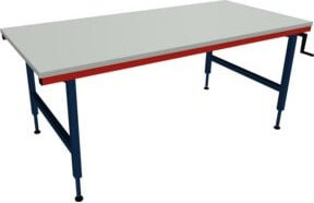 Rocholz Pack- und Arbeitstisch SYSTEM 2000 in Hellgrau, B/T/H: 200 x 92 x 71-96 cm - Bild 1