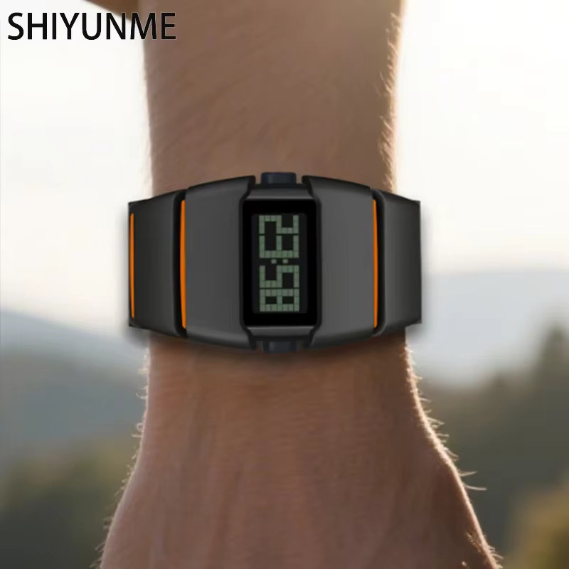 SHIYUNME Armbanduhr, Digitaluhr, Kunststoff, Schwarz, Herren - Bild 5