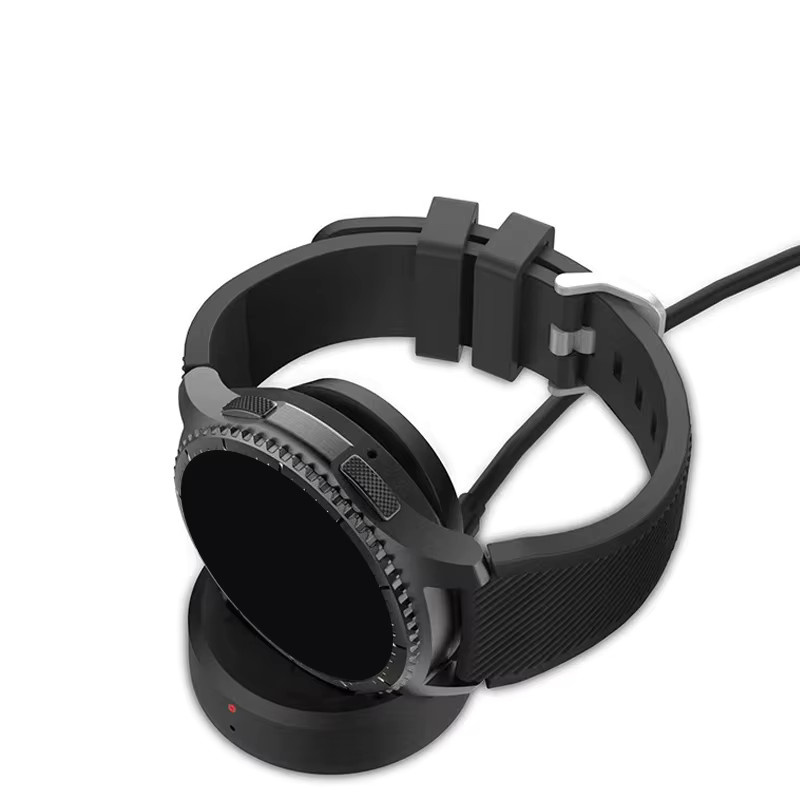 Magnetisches Ladegerät für Samsung Gear S3, S2, Gear Sport und Galaxy Watch 1 in Schwarz mit USB-Kabel - Bild 3