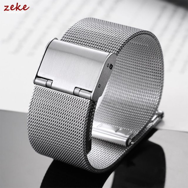 crazyband Uhrenarmband Edelstahl, Silber, Unisex - Bild 1