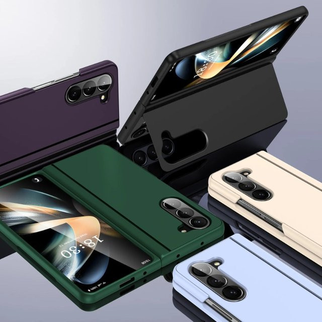 Stoßfeste Handyhülle mit Hautgefühl und integriertem PC-Ständer für Samsung Galaxy Z Fold 7, 6, 5, 4, 3 in Lavendel - Bild 1