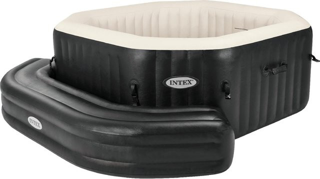 Intex Aufblasbare Sitzbank für Pure Spa Whirlpools, achteckig, schwarz - Bild 1