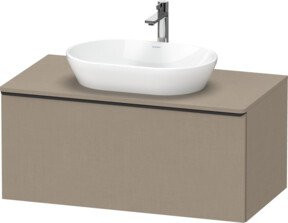 Duravit Waschtischunterschrank D-Neo wandhängend in Schwarz/Leinen mit Breite: 100 cm, Tiefe: 55 cm - Bild 1