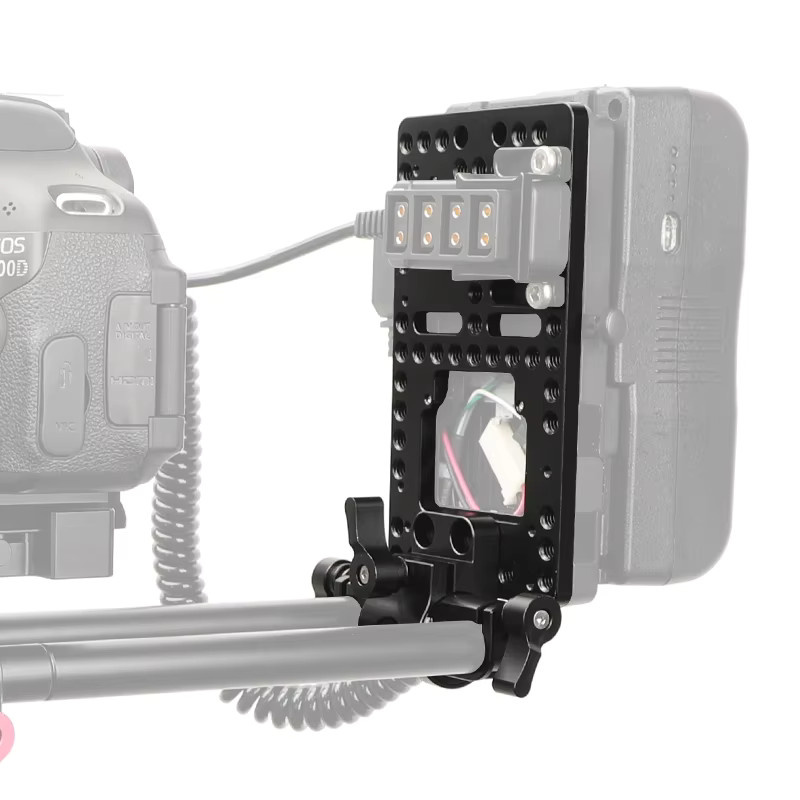 Hdrig 360 Grad drehbare 15mm Schienenblock-Klemme für DSLR-Kameras in Schwarz - Bild 2