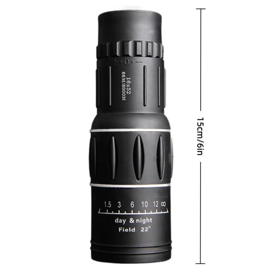 Monokular-Teleskop mit Dual Focus und HD-Zoom in Schwarz - Bild 6