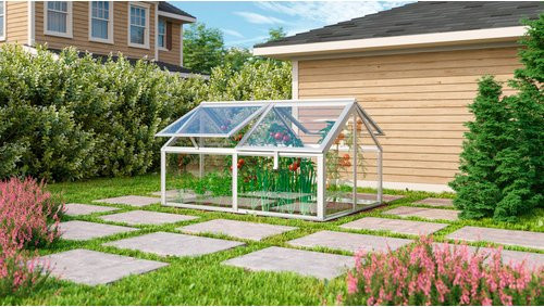 VITAVIA Frühbeet Zola aus Zincalume Aluminium in Silber, B/T/H: 124,3 x 89 x 71,3 cm - Bild 1