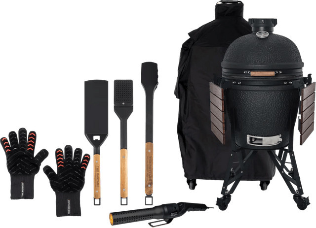 The Bastard Urban Large Complete Starterset Holzkohle Grillset in Schwarz - Bild 1