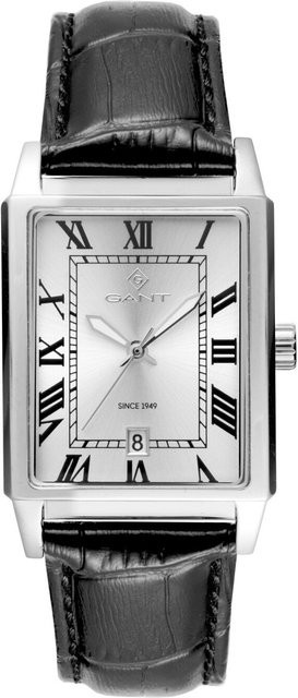 Gant Herrenuhr, Quarz, Edelstahl, 29 mm, Leder, Silber, 5 ATM - Bild 1