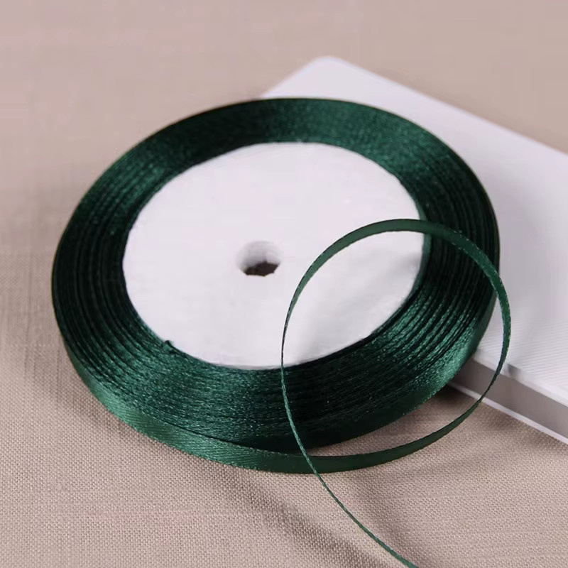 Wusmart Satinband Dunkelgrün 25 Yards Rolle für Geschenke und Weihnachtsdekoration - Bild 2