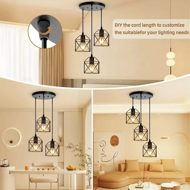 TRAZOS Moderne LED Pendelleuchte in Schwarz aus Metall für Esszimmer und Wohnzimmer - Bild 2