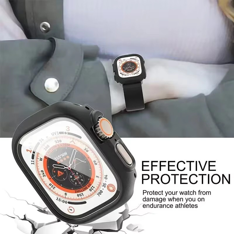 Smartwatch Bumper mit Displayschutzfolie, PC, Schwarz, Apple Watch Ultra 2 49 mm - Bild 2