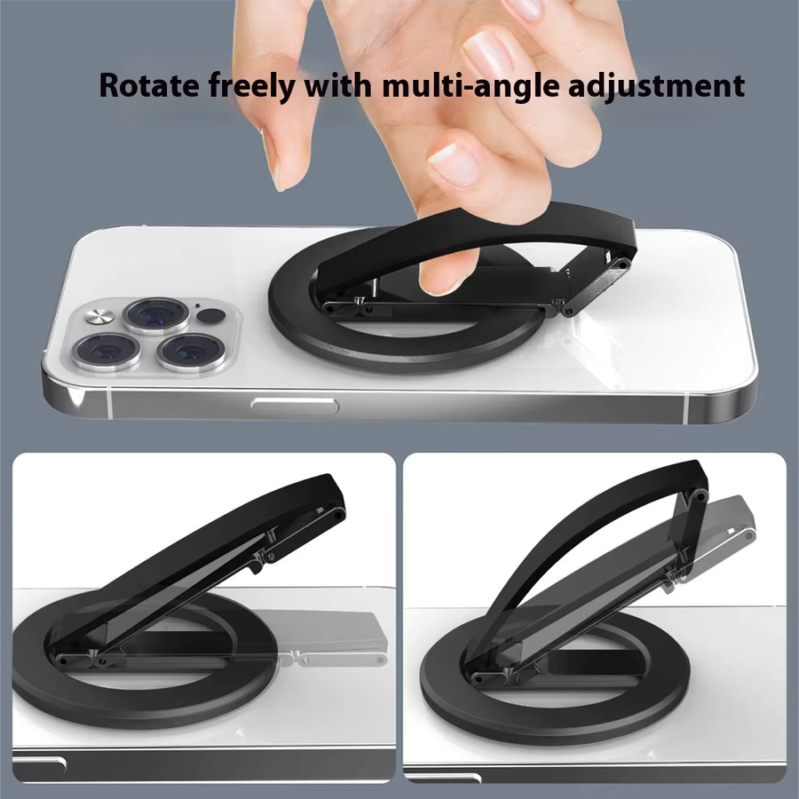Universeller magnetischer Handyhalter für das Auto mit MagSafe-Halterung und Handschlaufe in Schwarz für iPhone und Samsung - Bild 2