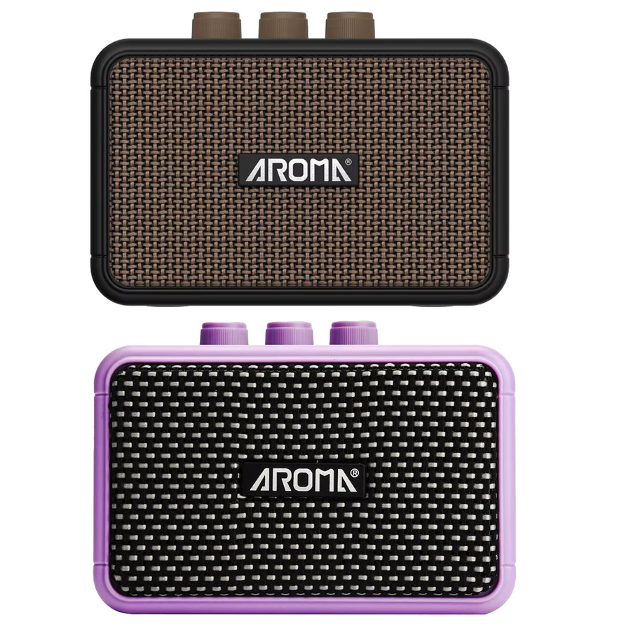 Aroma AG-04 Mini Bluetooth Audio Tragbarer Lautsprecher und E-Gitarren-Verstärker mit 5W Ausgangsleistung in Lila - Bild 2