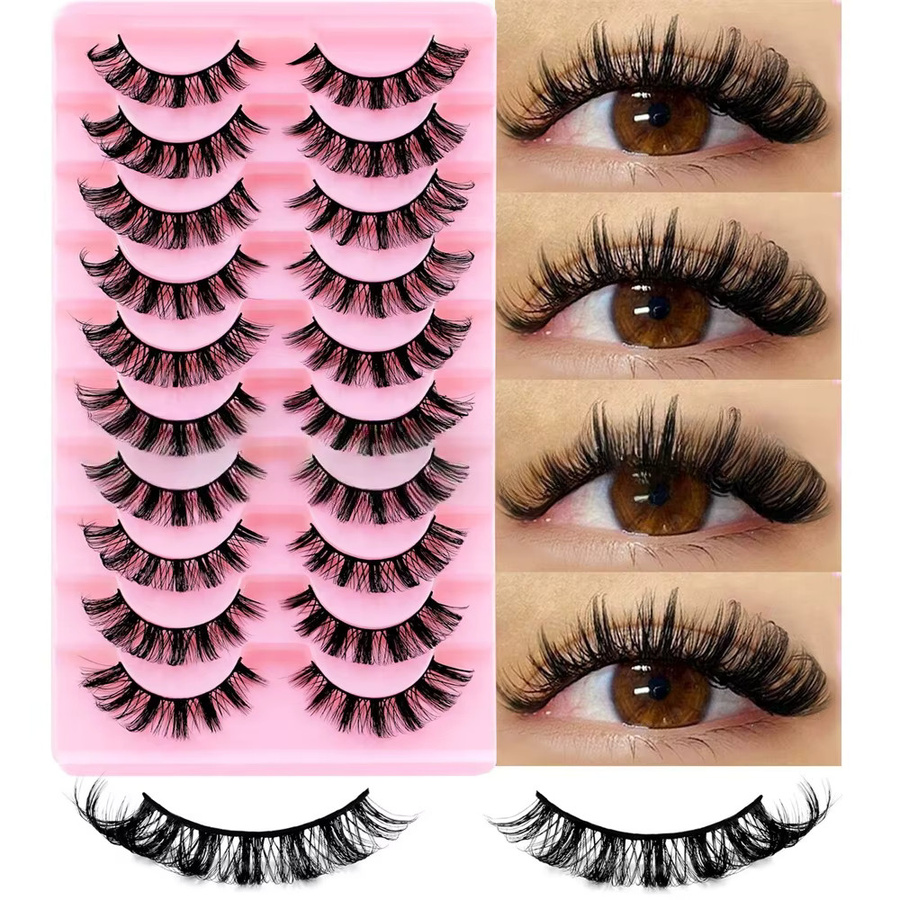 LIMEIKAI Künstliche Wimpern, 10 Paar, D-Curl, 3D-Effekt, Unisex - Bild 5