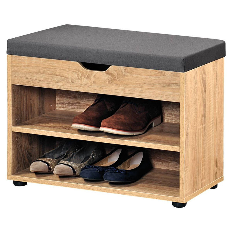 Kesper Schuhschrank mit Sitzkissen in Eiche, B/H/T: 30 x 45 x 60 cm - Bild 4