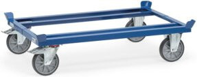Fetra Paletten-Fahrgestell 22799 in Blau mit TPE-Reifen und Stahlrahmen, Ladefläche B: 81,0 cm, T: 61,0 cm - Bild 1