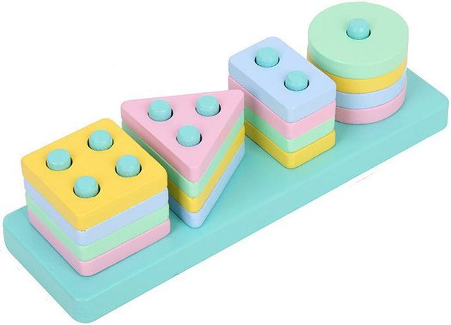 Binchi Outdoor Product Montessori Permanenzbox Karotten, Lernspielzeug, Holz, ab 1 Jahr - Bild 1