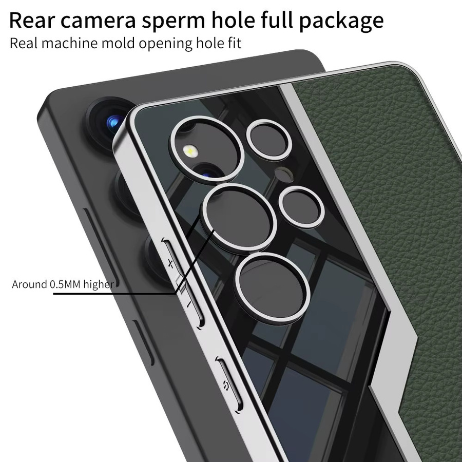 Leder Schutzhülle mit Auto Design für Samsung Galaxy S25 Ultra Plus, S24 und S23 Ultra in Purple - Bild 2