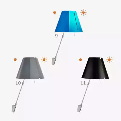 Luceplan Costanza Wandleuchte in Schwarz mit Dimmer und Teleskopfunktion