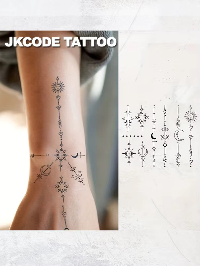 JKCODE TATTOO Semi-permanente Tattoo-Designs, Unisex - Bild 5
