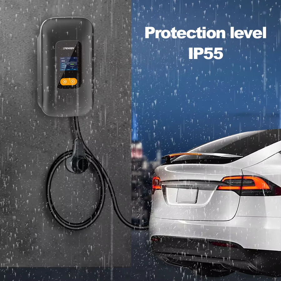 IPENGEN EV Ladestation Typ2 11KW 16A 3Phasen Elektroauto Wallbox mit WIFI APP Steuerung in Schwarz - Bild 5
