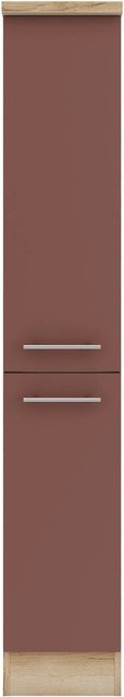 OPTIFIT Bari407 Küchen-Apothekerschrank in Rostrot mit modernem Design aus melaminbeschichteter Qualitätsspanplatte, Breite: 30 cm - Bild 1