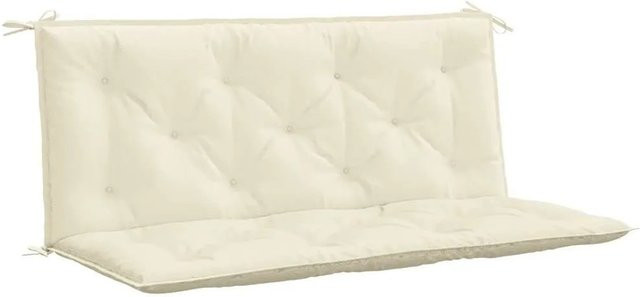 vidaXL Gartenbank-Auflage aus Oxford-Gewebe in Cremeweiß, B/T: 120 x 50 cm, H: 7 cm - Bild 1