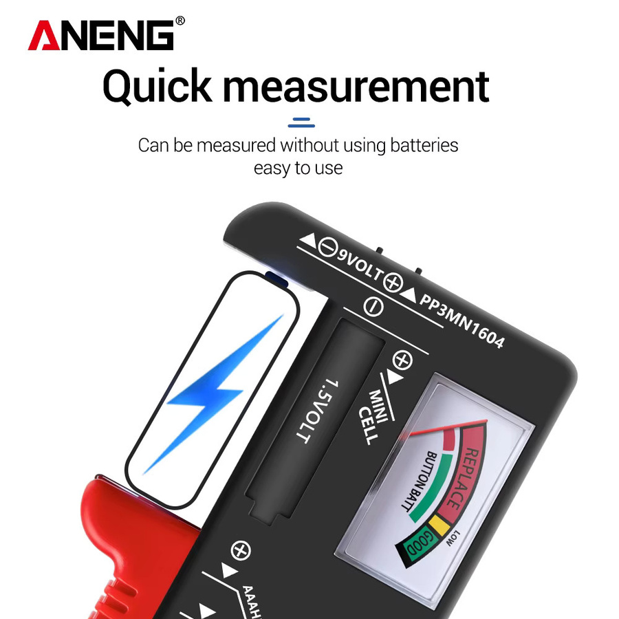 ANENG Batteriebehälter-Tester BT168 Universal-Batterietester für AA, AAA, C, D, 9 V und 1,5 V mit Zeigeranzeige - Bild 2