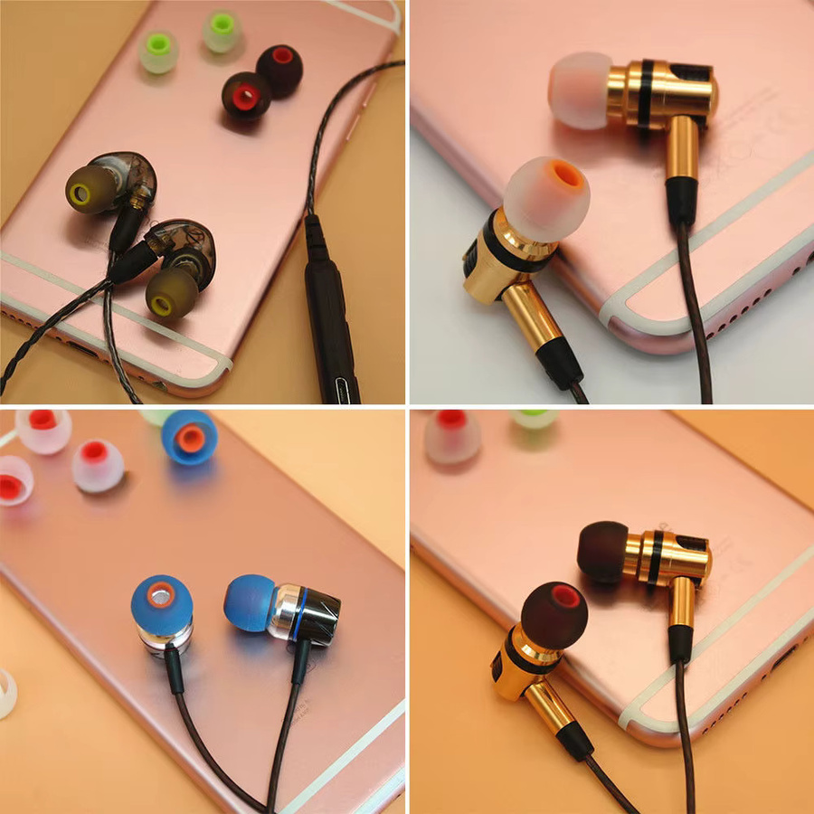12 Stück universelle In-Ear Silikon Ohrstöpsel Ersatz für Kopfhörer in Weiß und Multicolour mit 3,8 mm Anschluss - Bild 4