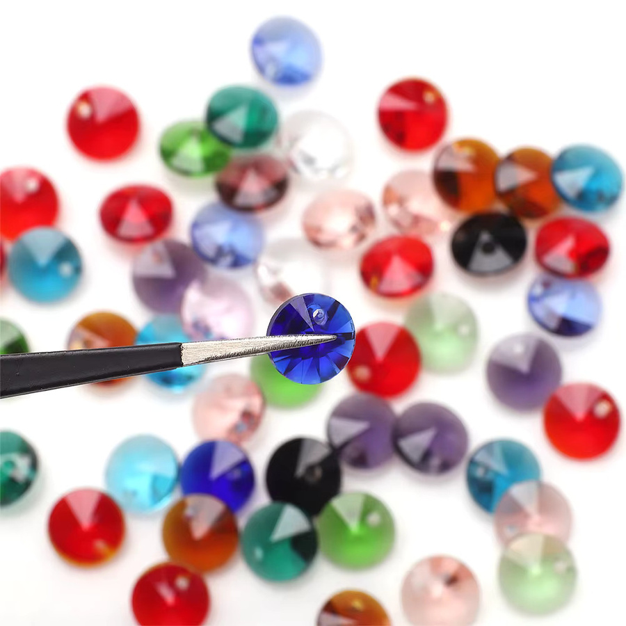 YUANZHIRUN Anhänger Kristallglas, Bunt, 14 mm, Unisex - Bild 2