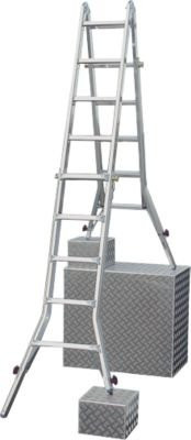 Krause Gelenk-Teleskopleiter in Silber mit 4 x 5 Sprossen - Bild 1