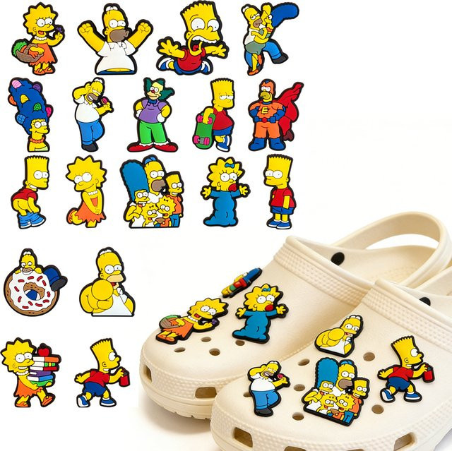 The Simpsons Schuh-Charms-Set, 18-teilig, PVC, Kinder, Unisex - Bild 1