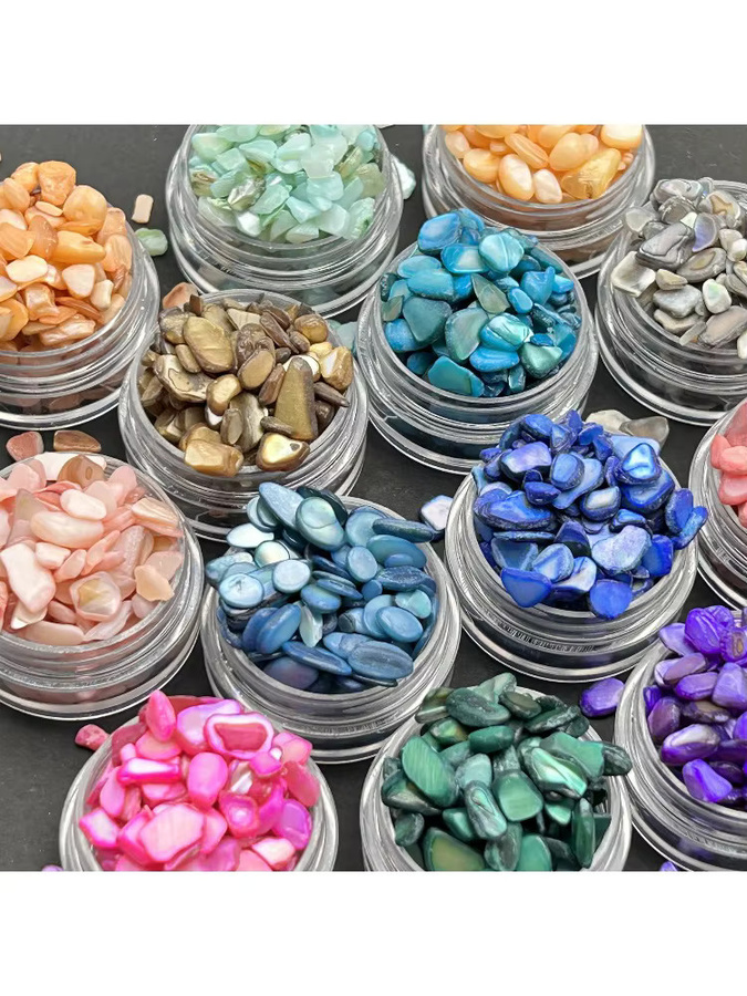 Zhou Nailart Abalone-Muschel Nagelsteine, 1000g - Bild 4