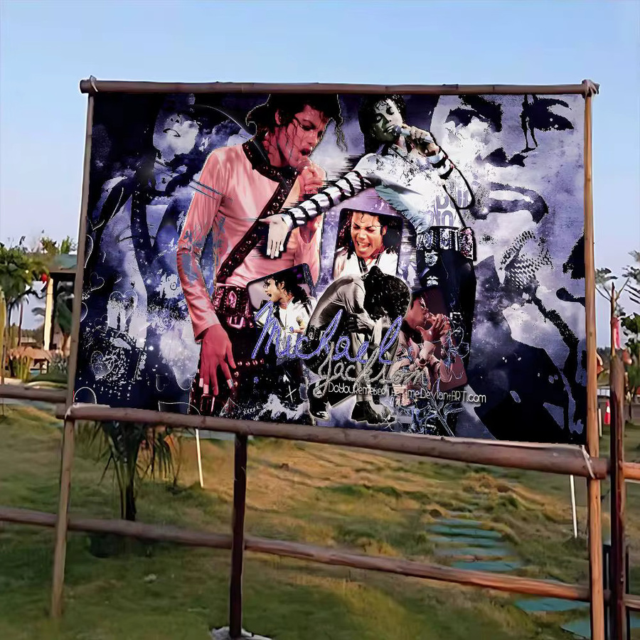Beast Kingdom Michael Jackson Werbeflagge aus Textil in Multicolour, Rechteckig, Breite: 70 cm, Höhe: 50 cm - Bild 3