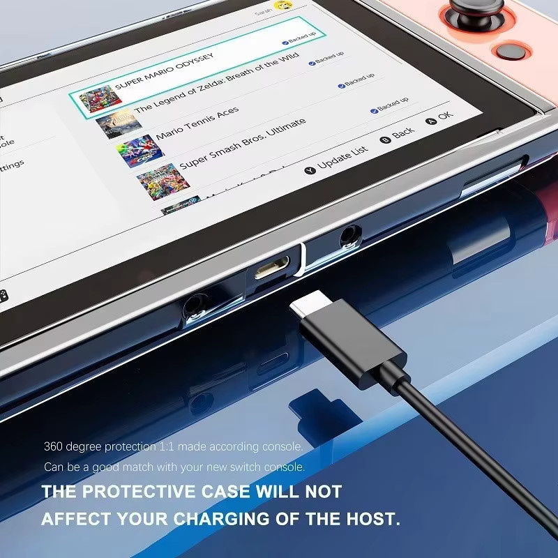 Transparente 3-in-1 TPU-Schutzhülle für deine Nintendo Switch Konsole - Bild 4