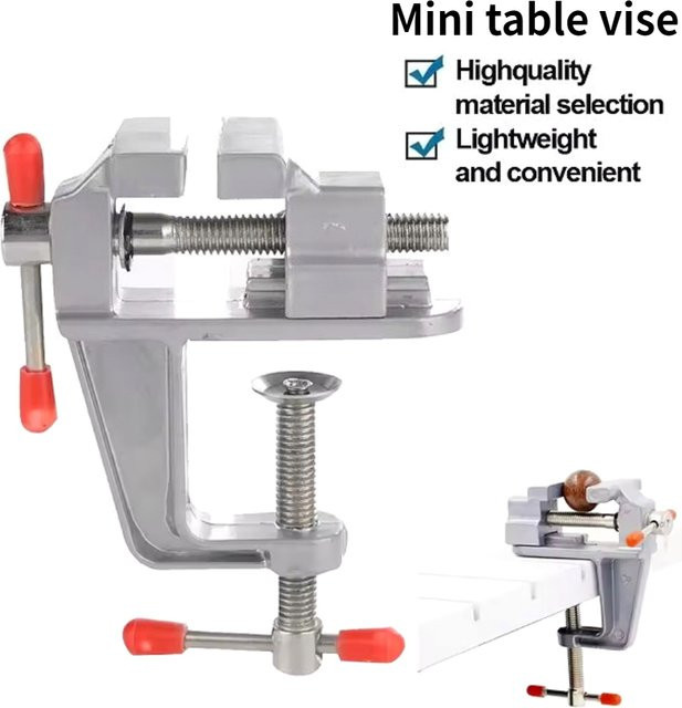 YIAEEY 360 Grad Drehbarer Mini-Schraubstock aus Aluminium für Juwelierarbeiten und Hobby-Reparaturen - Bild 1