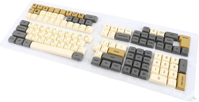 DIYelecs Tastenkappen Set Arabisches Schimmerndes Thema in XDA Profil aus PBT mit Farbsublimation, 125 Stück, Weiß und Multicolour - Bild 1