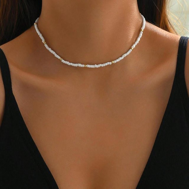 YULIN Perlenkette, Muschel Anhänger, Choker, Damen - Bild 1