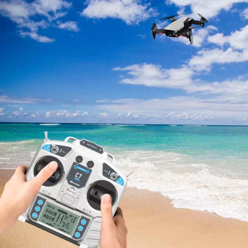 Mikrozone MC7 C7 Mini 2,4g Controller Sender mit MC8RE Empfänger Funksystem für RC Flugzeuge, Drohnen, Multirotoren und Hubschrauber - Bild 3
