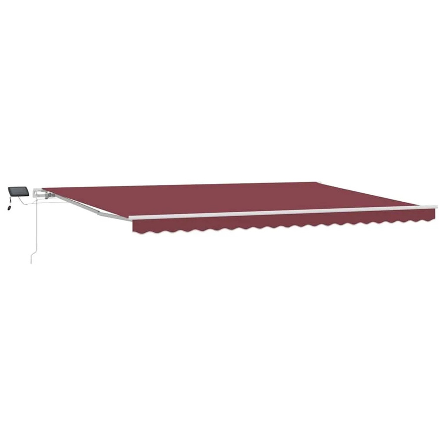 vidaXL Markise manuell mit LED in Weinrot, B: 500 cm, T: 300 cm - Bild 2