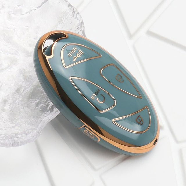 Weiche TPU Auto Schlüsselhülle Abdeckung in Blau für Hyundai Tucson Kona Ioniq 5 Ioniq 6 Santa Fe MX5 - Bild 1